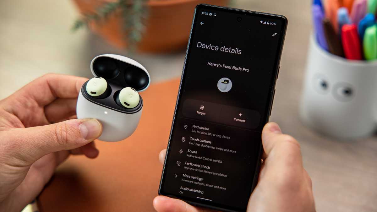 Google Pixel Buds Pro: auriculares con cancelación de ruido, Hasta 31  horas de duración de la batería con estuche de carga[2], Auriculares  Bluetooth, Compatible con Android