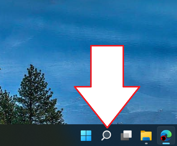 Windows-Suchsymbol in der Taskleiste