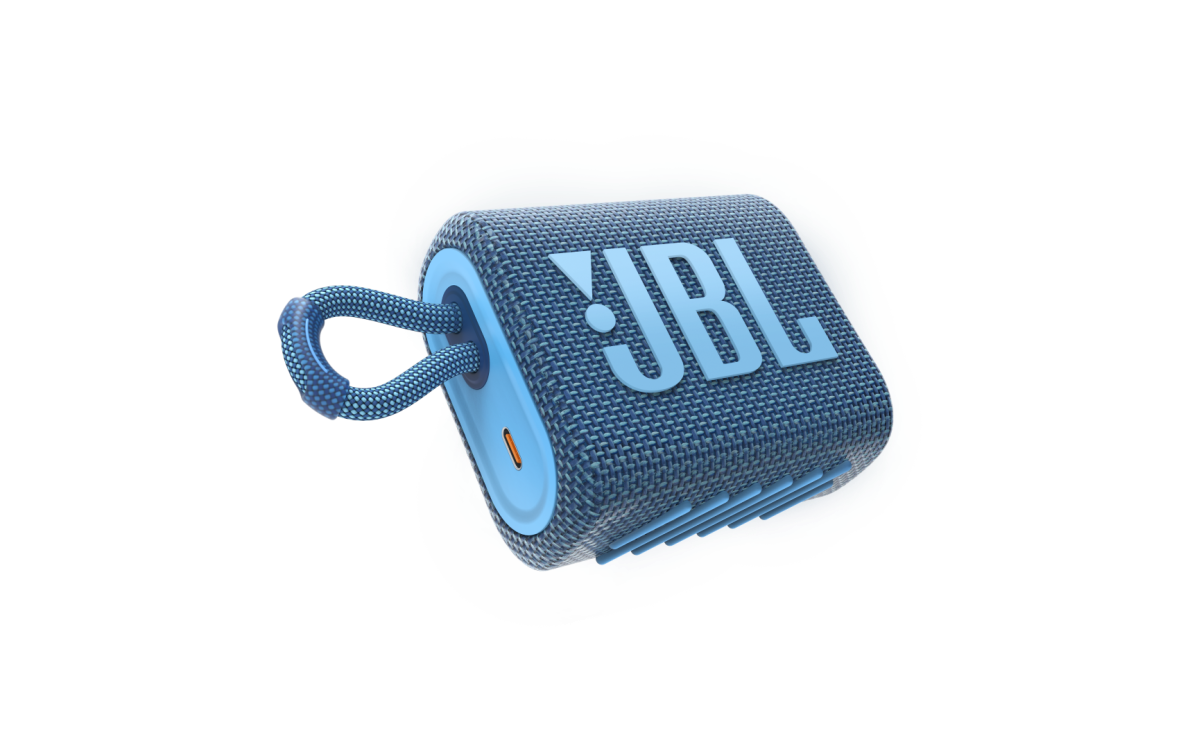 JBL Go 3 Eco speaker in blue