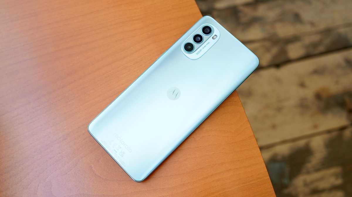 Moto G62 on table