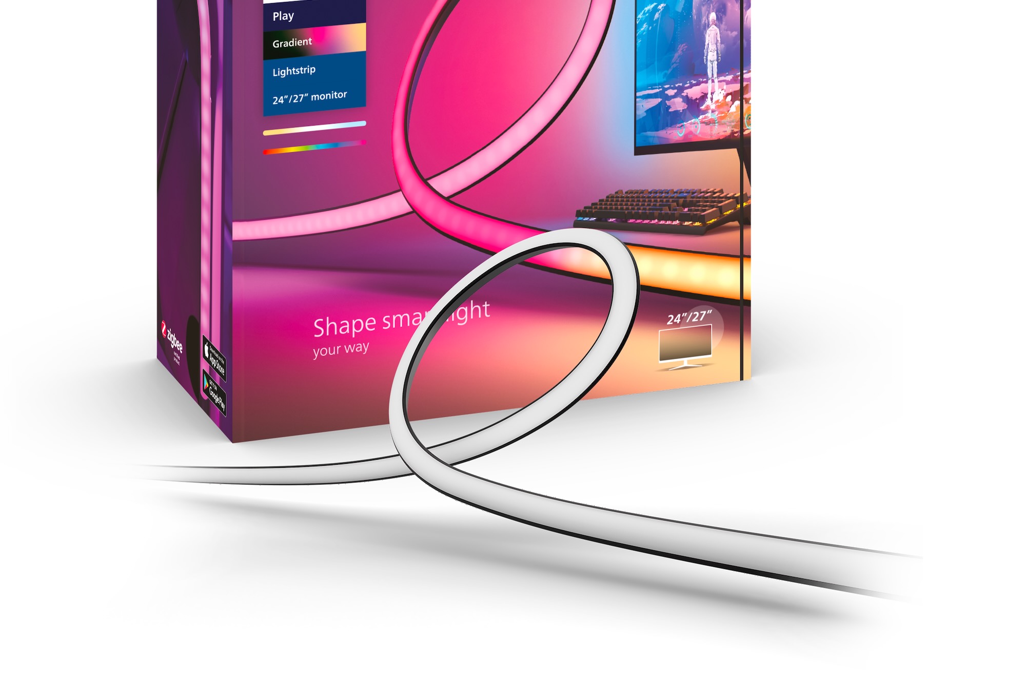 Philips Hue debuts striking Lightguide bulbs, gradient PC lightstrip