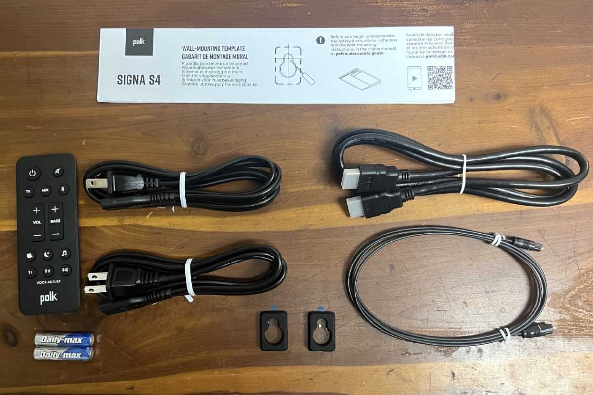 Polk Audio Signal S4 cables and accessories