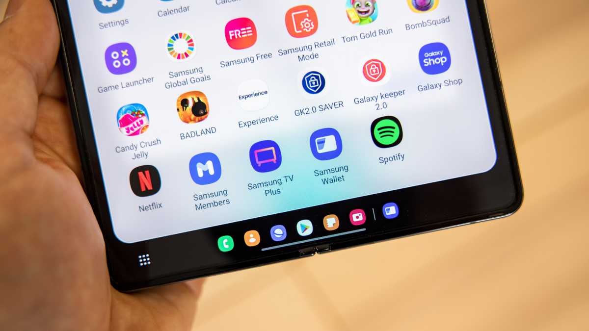 Primer plano del Galaxy Fold 4