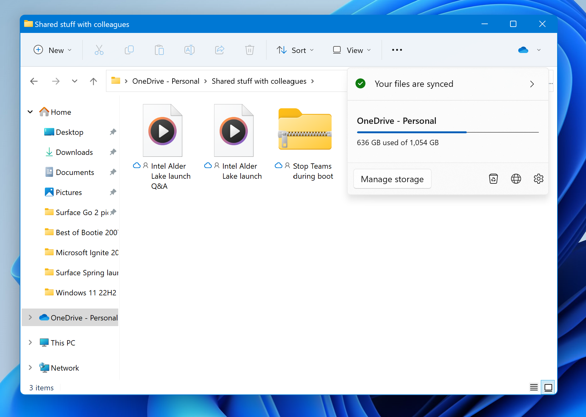 Windows 11 22H2 File Explorer OneDrive