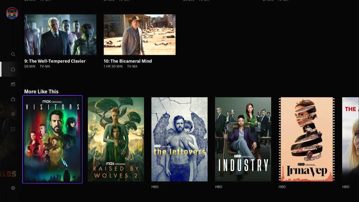 HBO Max "Shows Like This" row