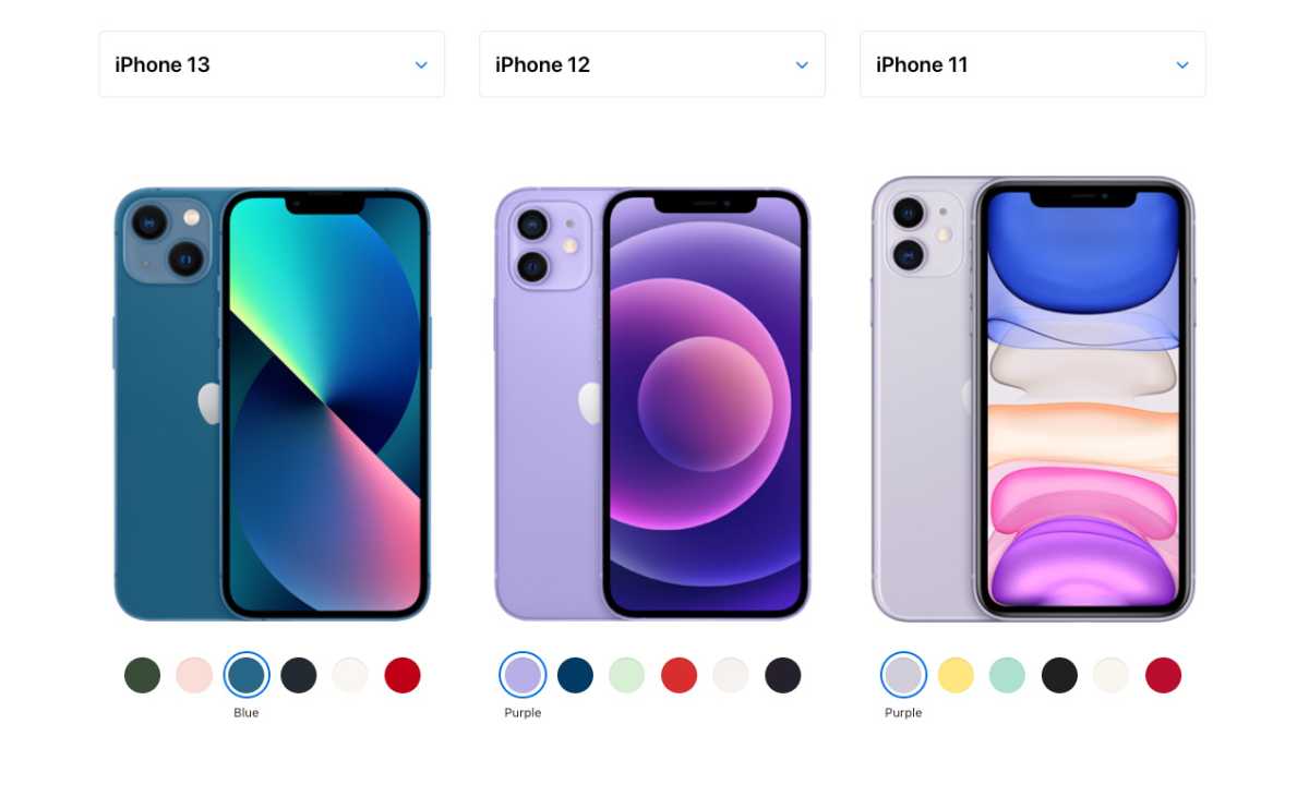 Purple color finishes available in previous iPhone models