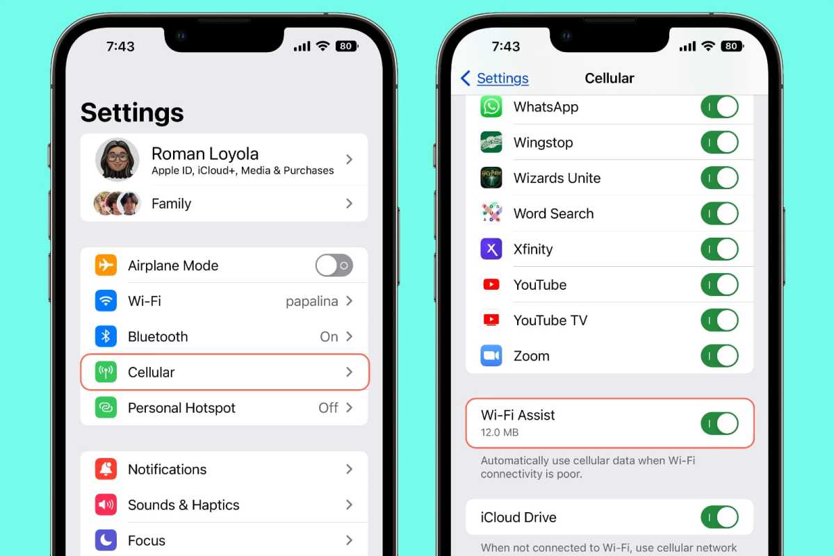 iPhone Wi-Fi assist