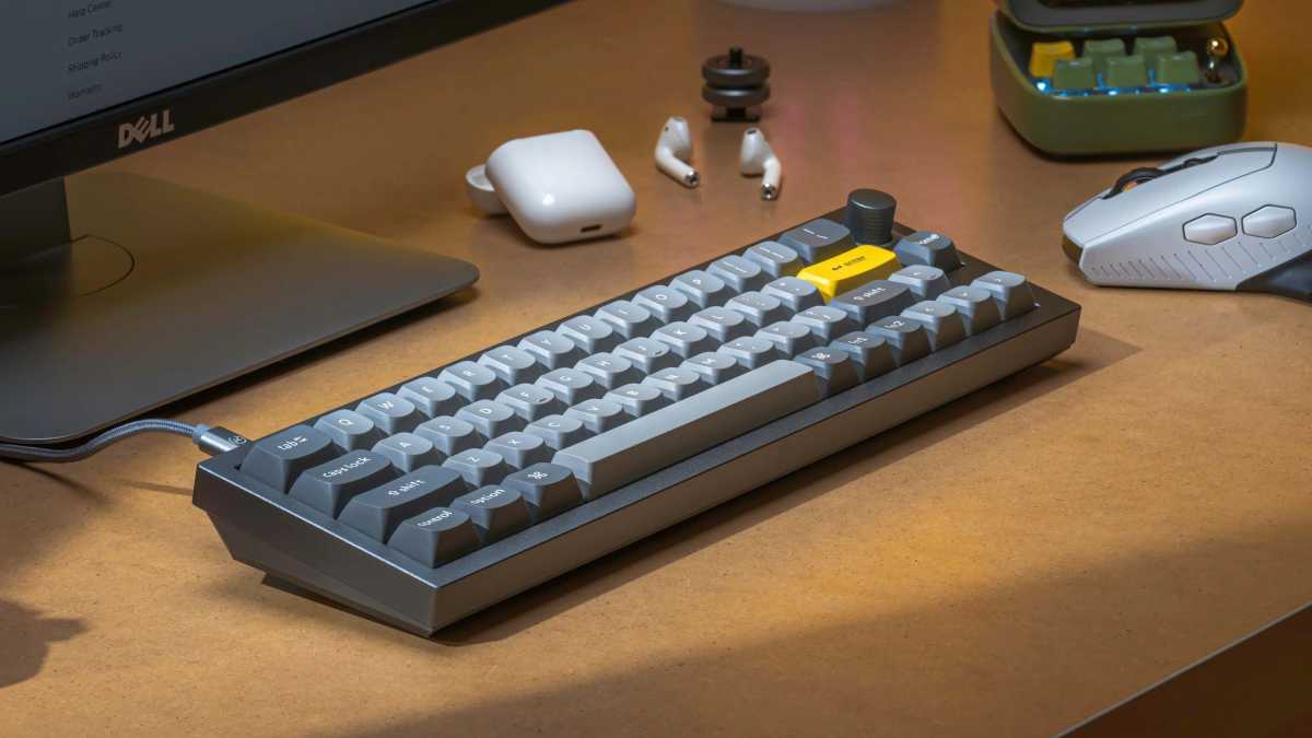 Keychron Q9 keyboard from the left
