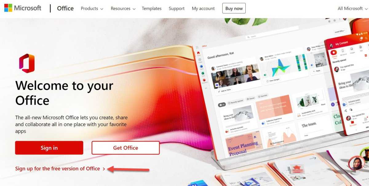 Microsoft office main site