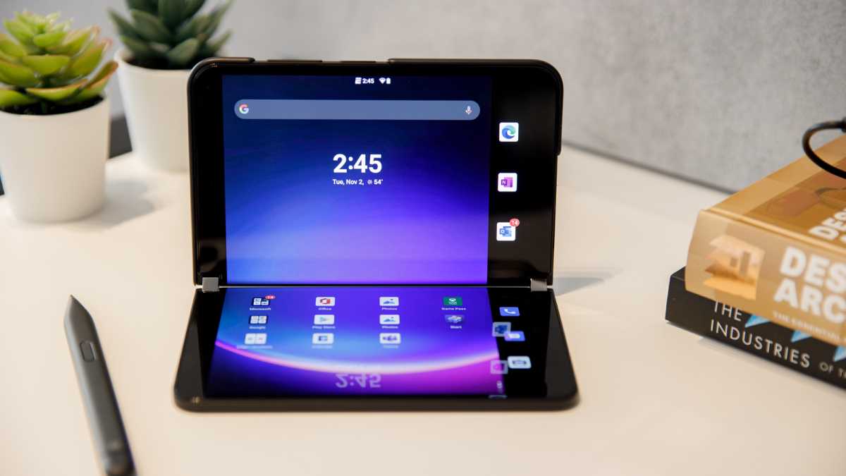 Surface Duo 2 open in landscape mode