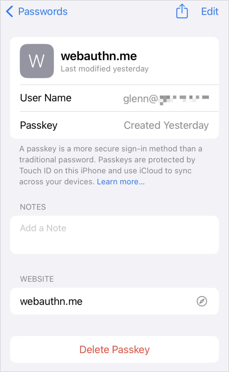 Cómo usar Passkeys en tu iPhone, iPad y Mac