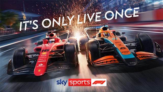 Sky Sports F1 'It's only live once' promo image