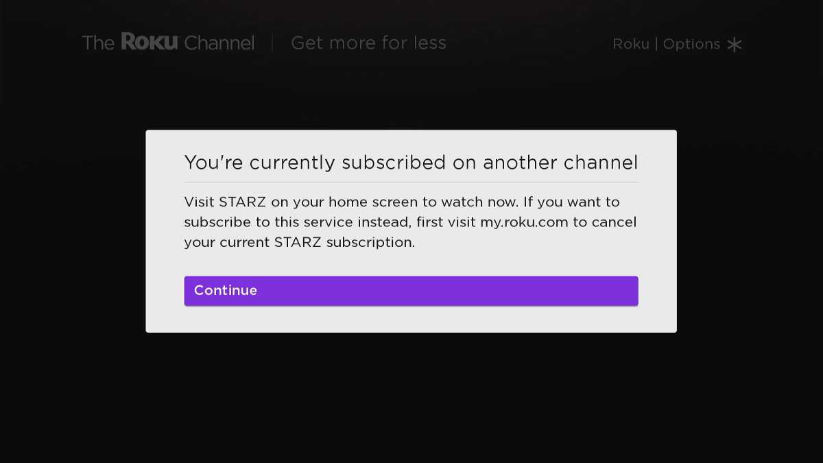 Roku subscribed two ways error