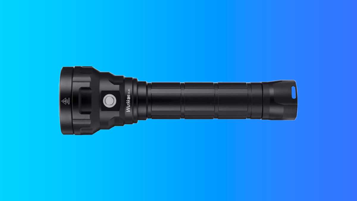 Waterproof torch on a gradient background