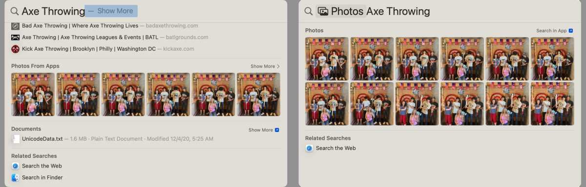 Spotlight v macOS Ventura vidí metadata fotografie, takže můžete vyhledávat pomocí výrazů metadat.