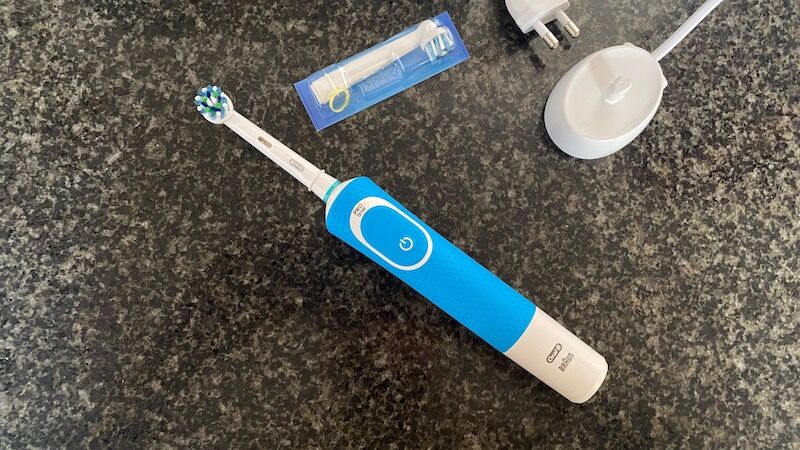 Oral-B Vitality brush with spare head and charger