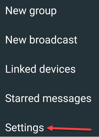 WhatsApp control last seen step 1