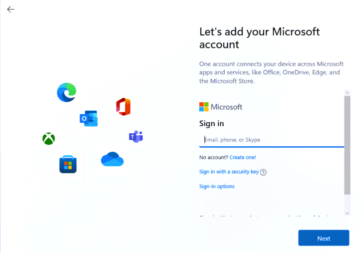 Windows 11 without Microsoft account method