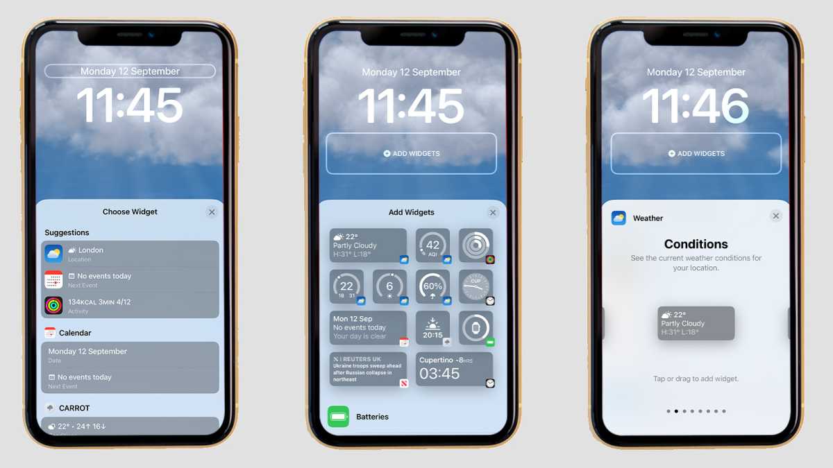 Adding widgets in iOS 16