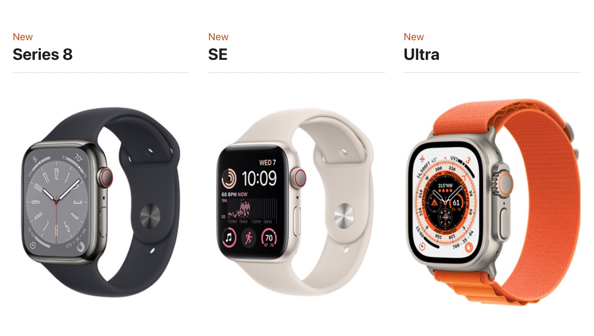 iwatch features comparison