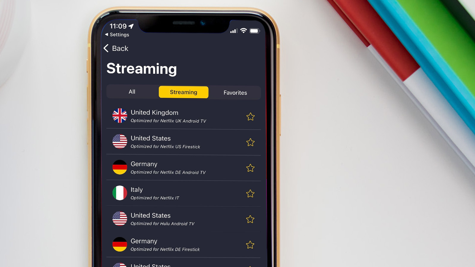 Streaming lists