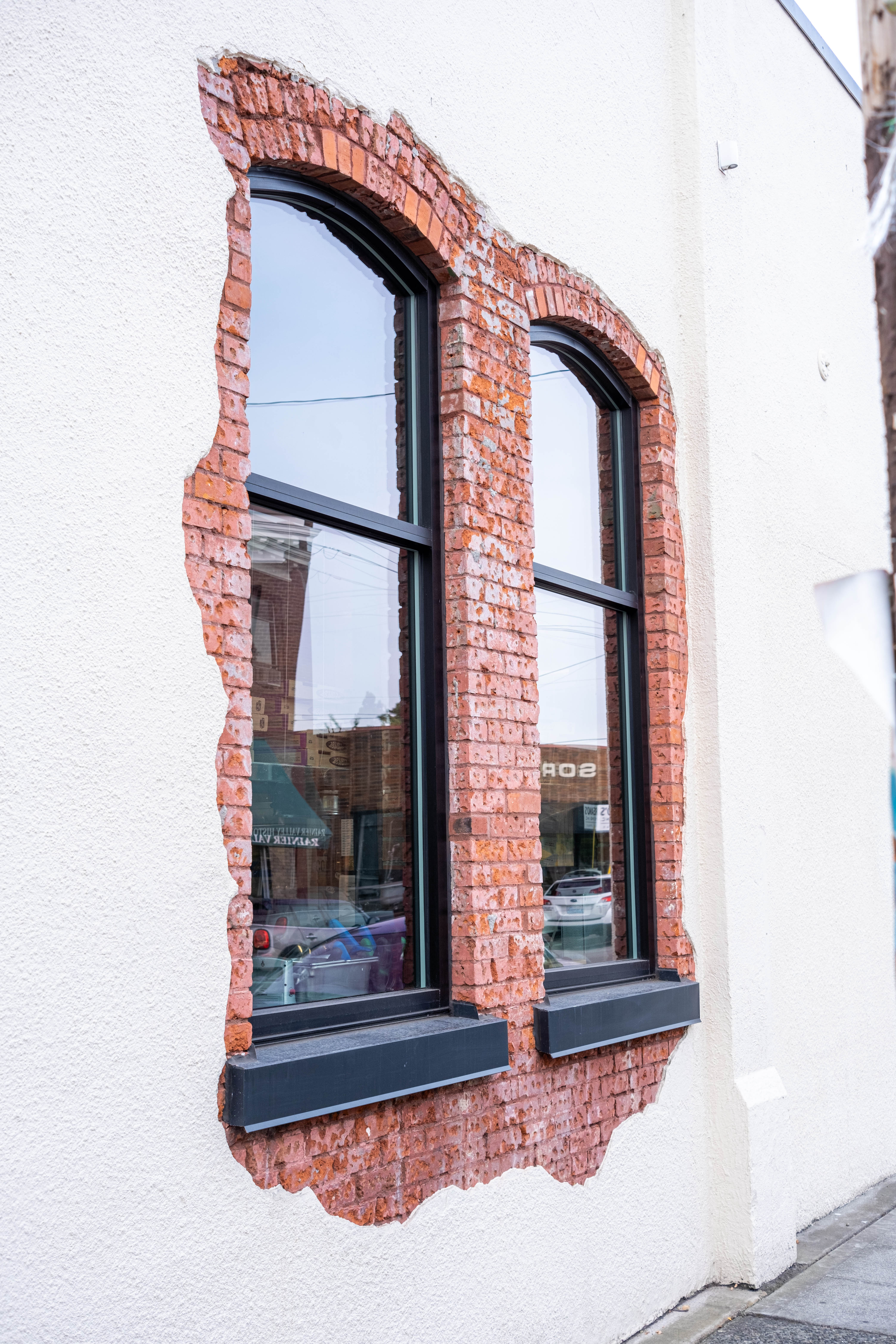 Exposed brick windows (Fujifilm X-E4)