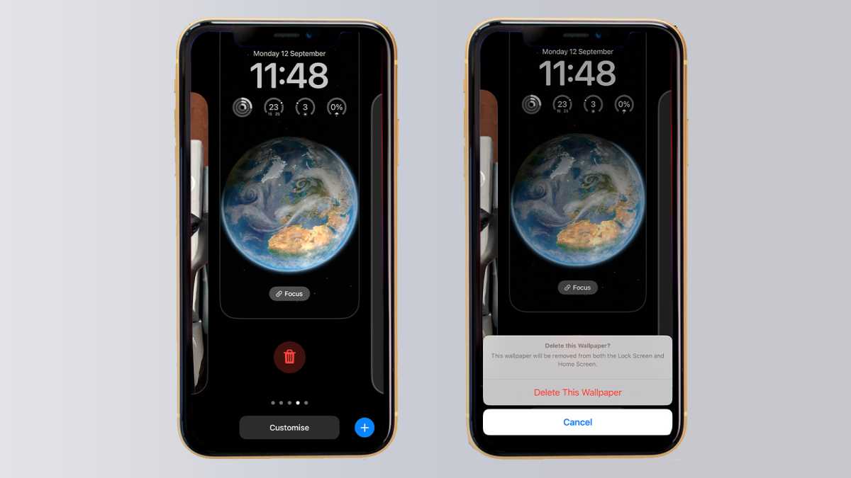 Deleting a Lock Screen in iOS 16