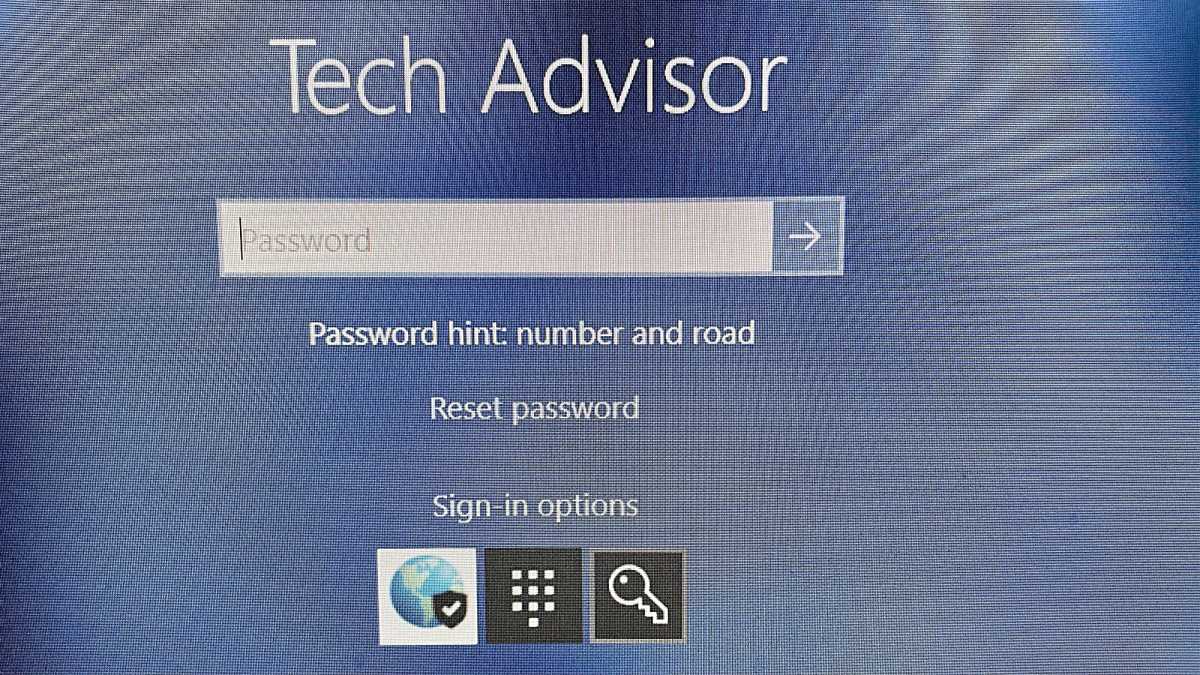 Windows 10 password reset option