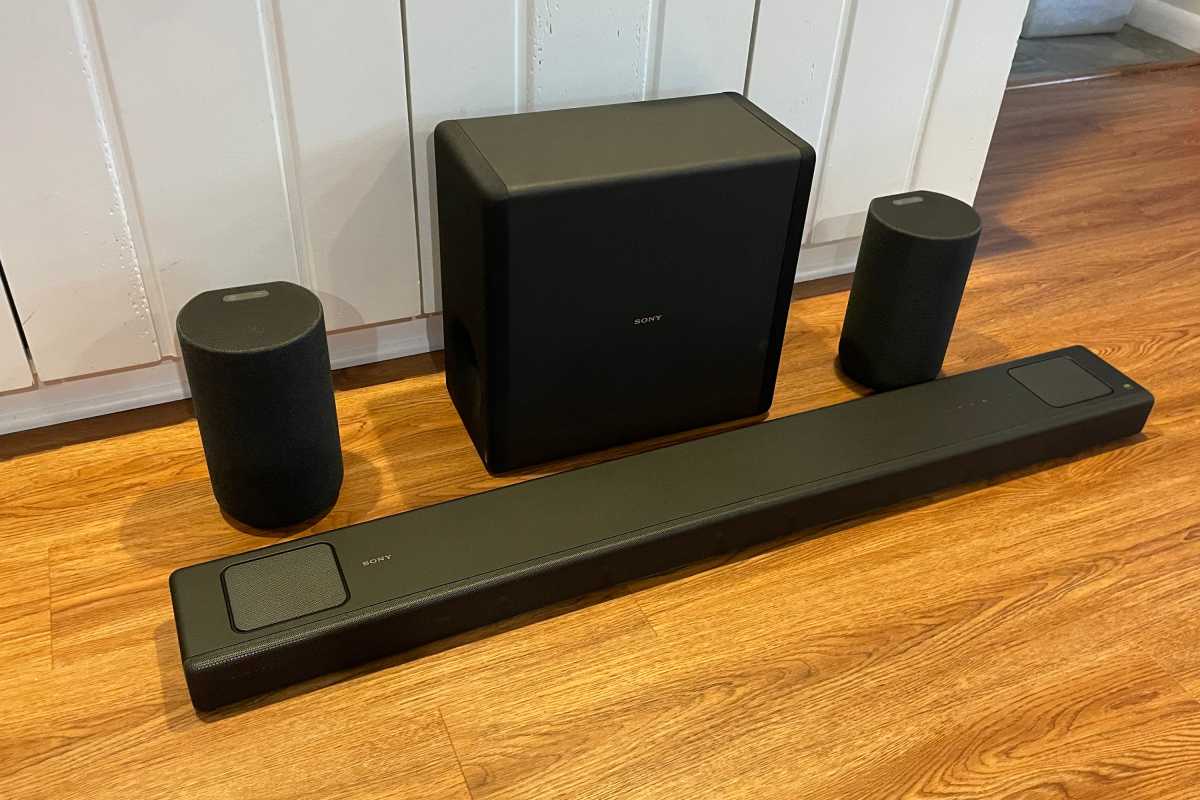 Sony HT-A5000 soundbar with SA-SW3 subwoofer and SA-RS5 rear speaker kit