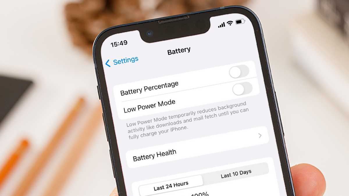 How to enable the battery percentage in iOS 16 Settings