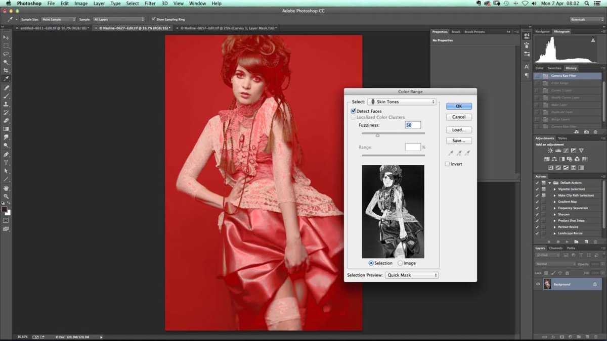 How to adjust skin tone in Photoshop - step 3