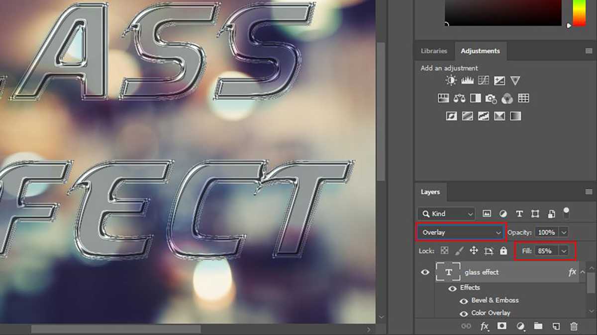 How to create glass effect in Photoshop - step 10