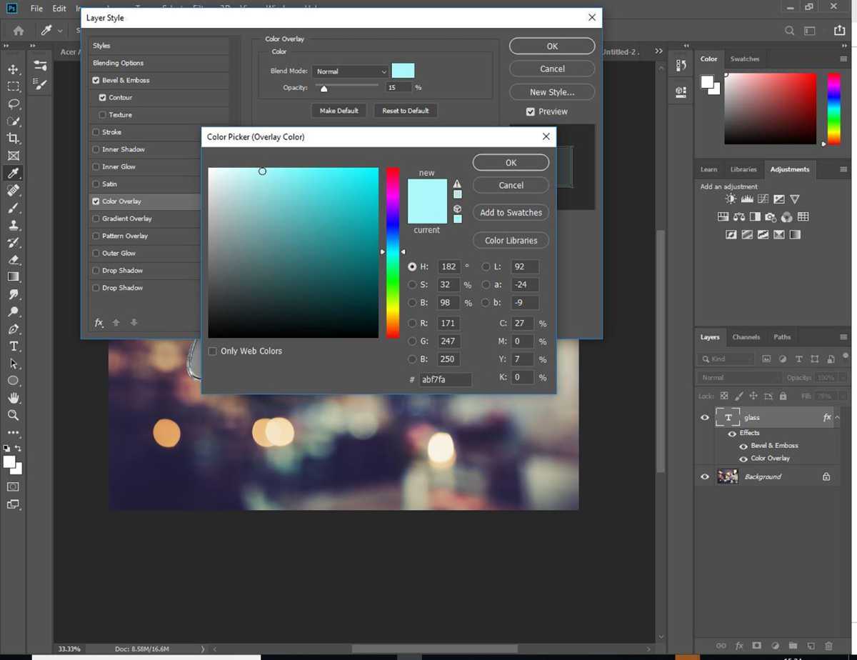 How to create glass effect in Photoshop - step 8