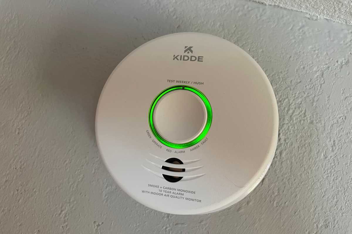 Kidde Smoke + CO + Air Quality Monitor installed in author's home