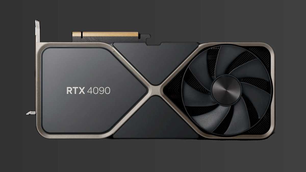 RTX 4090 on a grey background