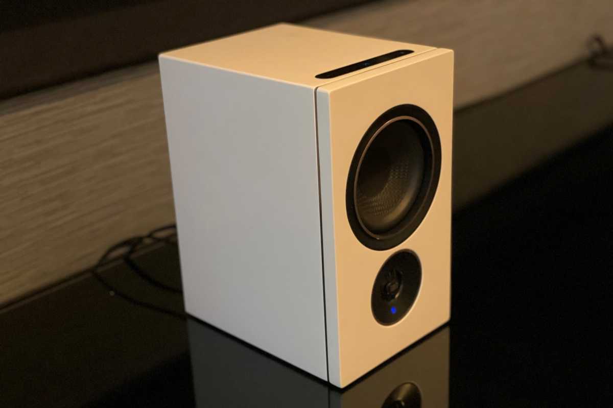 PSB Alpha iQ three-quarter side view