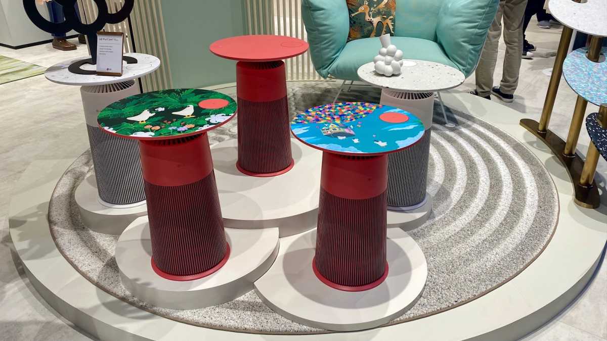 LG's mushroom-shaped table air purifiers