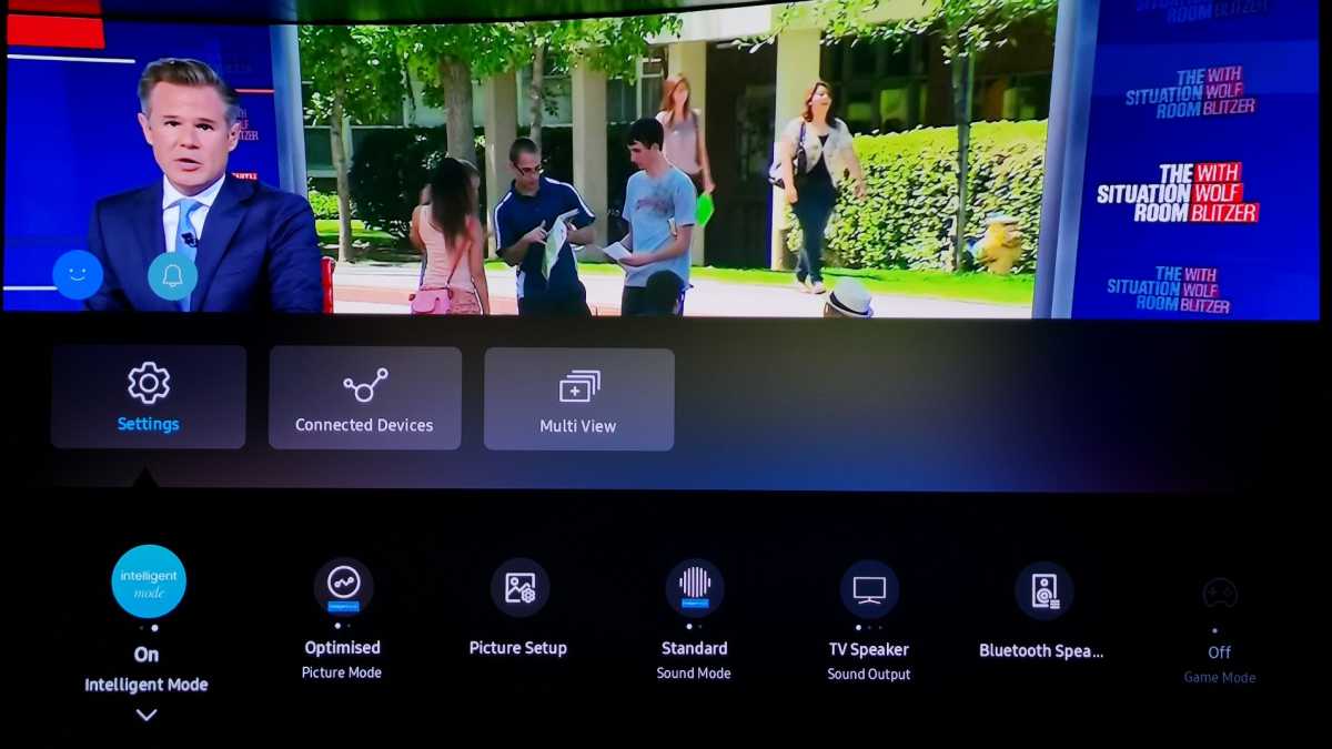 Samsung S95B 2022 4K OLED HDR Smart TV menus