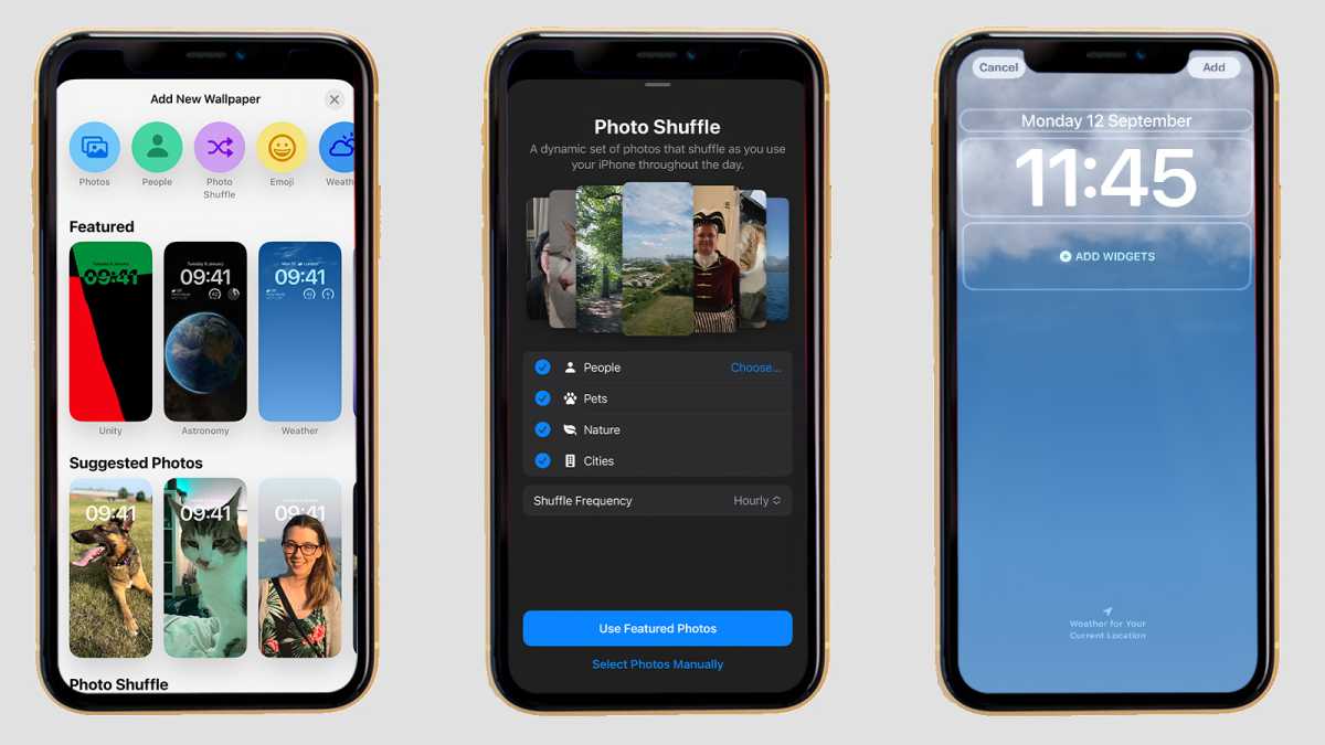 Adding widgets to your lock screen