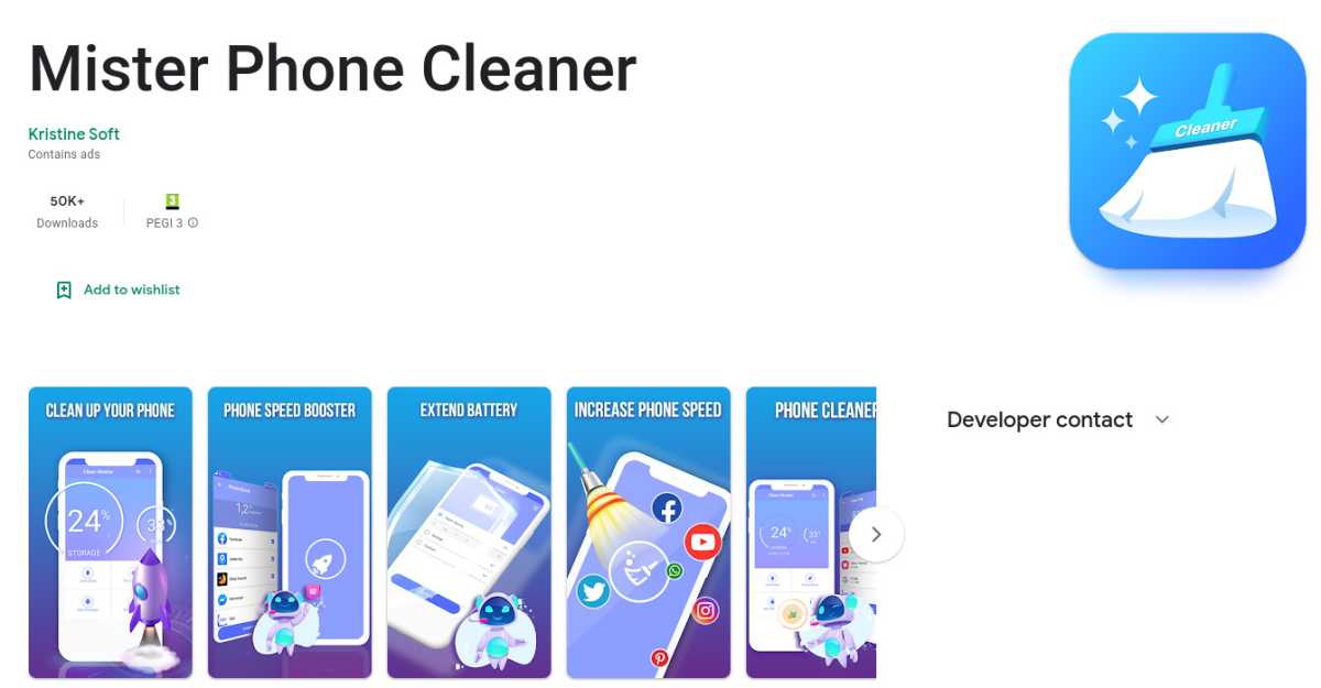 Mister Phone Cleaner app