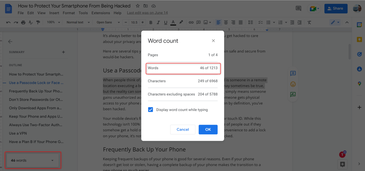 how-to-check-word-count-in-google-docs