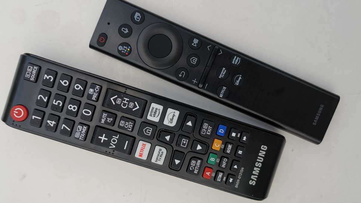 Samsung S95B 2022 4K OLED HDR Smart TV remote controls