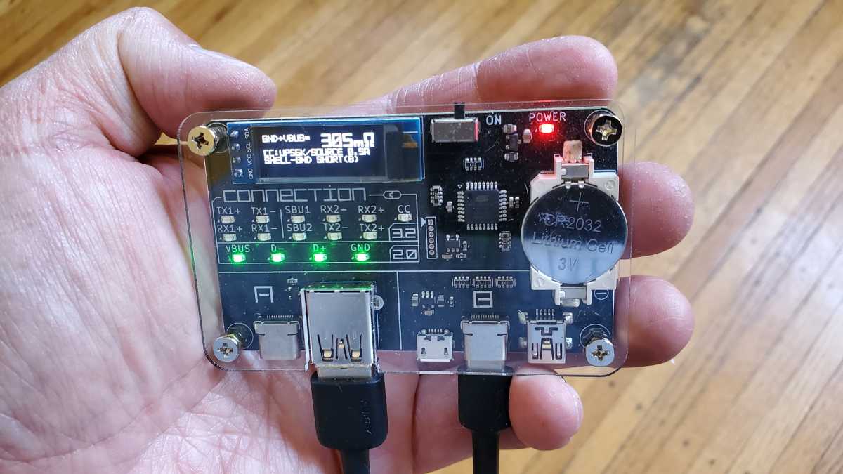 USB-C to USB-A cable tester