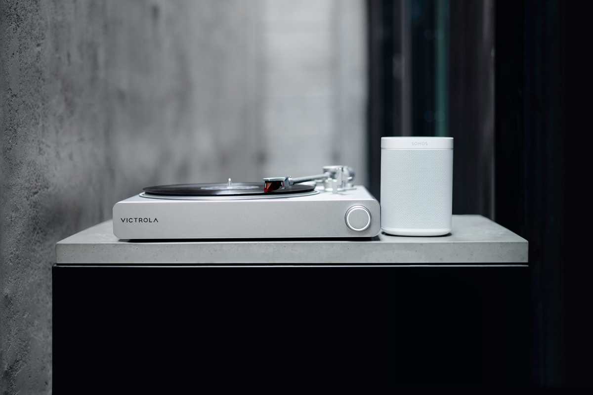 Victrola Stream turntable with Sonos speaker