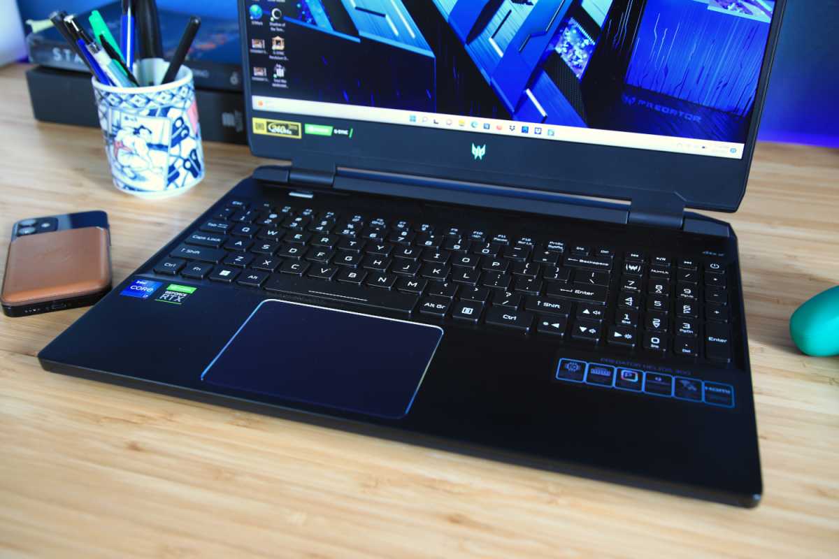Acer Predator keyboard and trackpad