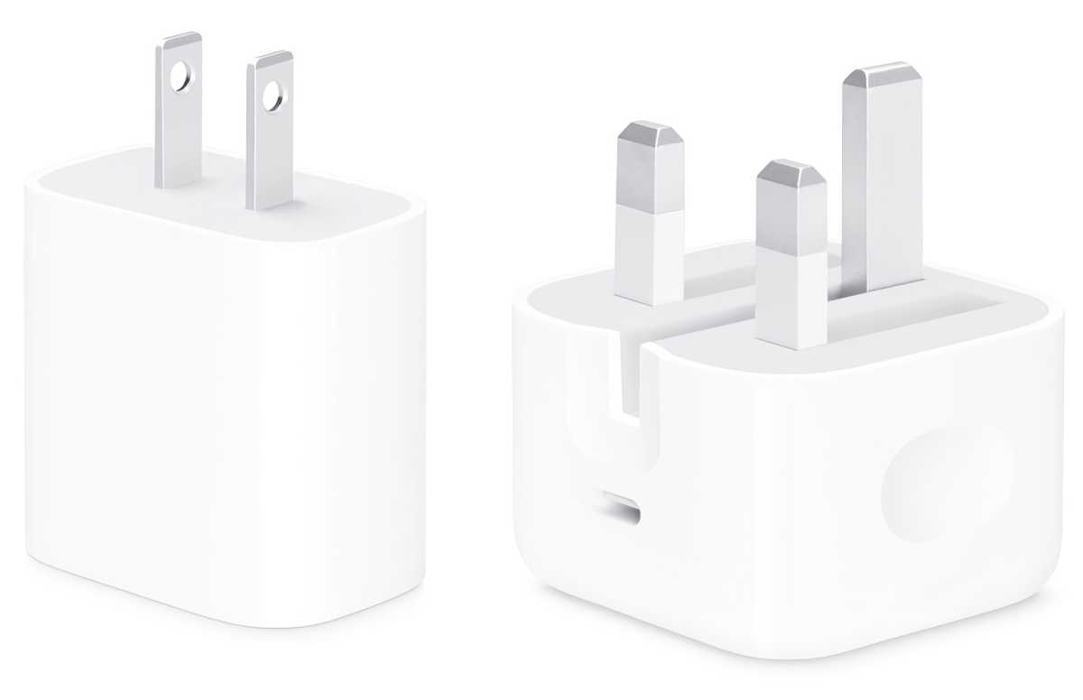 Apple 20W adapters US UK