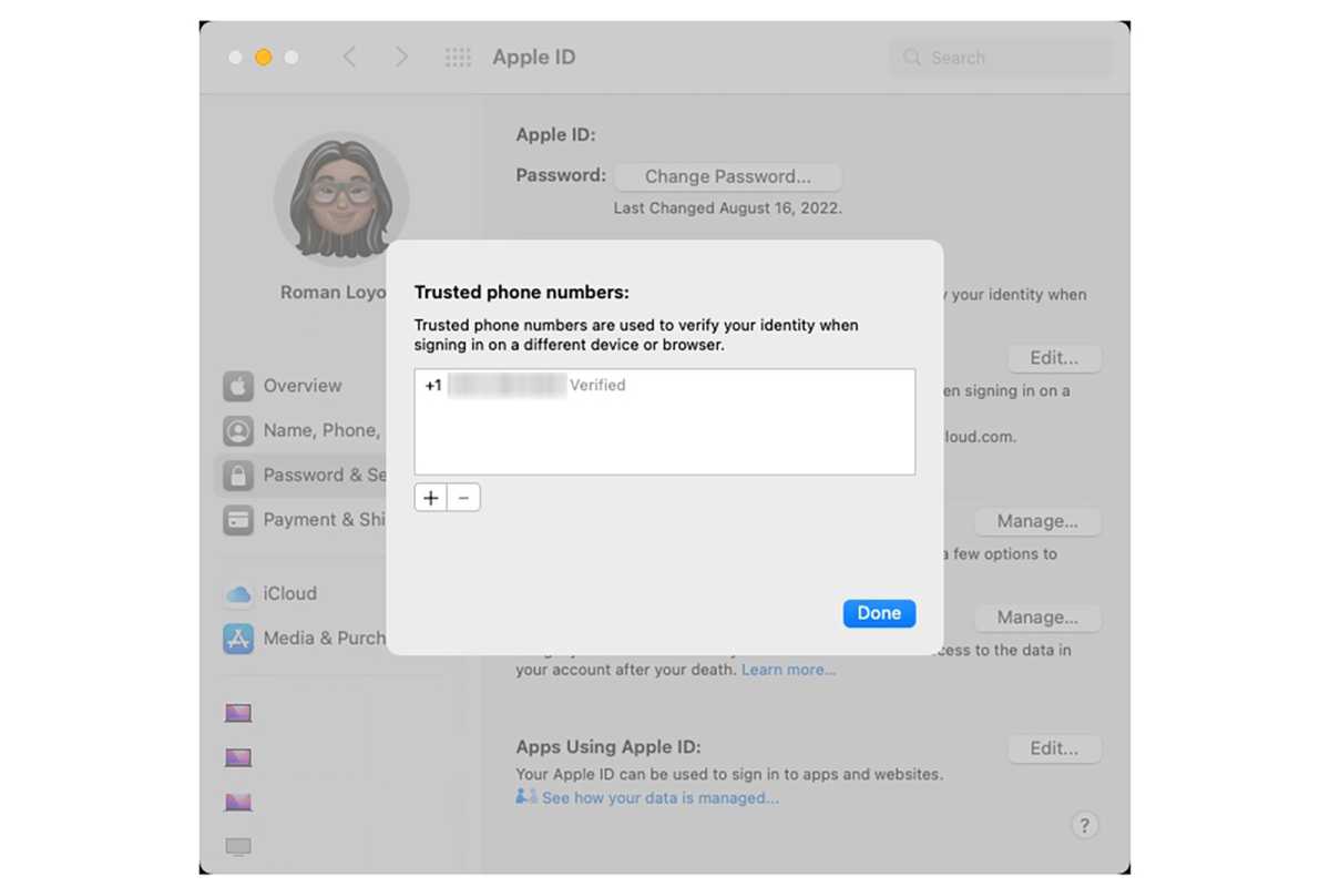 Apple ID trusted numbers