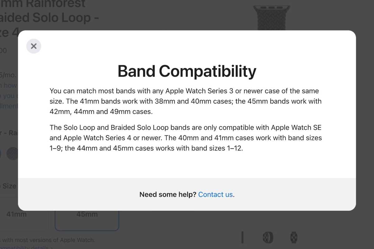 Apple Watch band compatibility