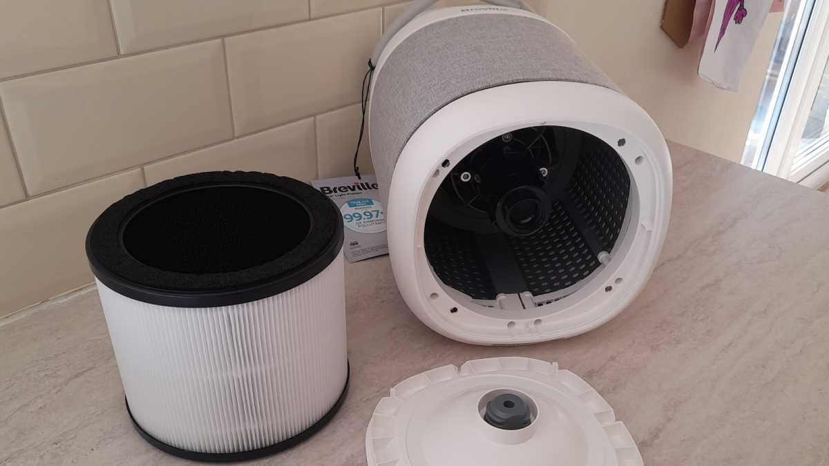 Filter inside the Breville 360 air purifier