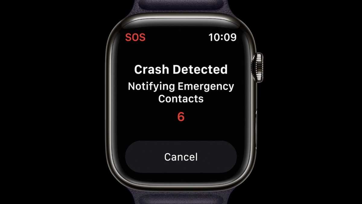 Crash detection on new Apple Watch Series 8